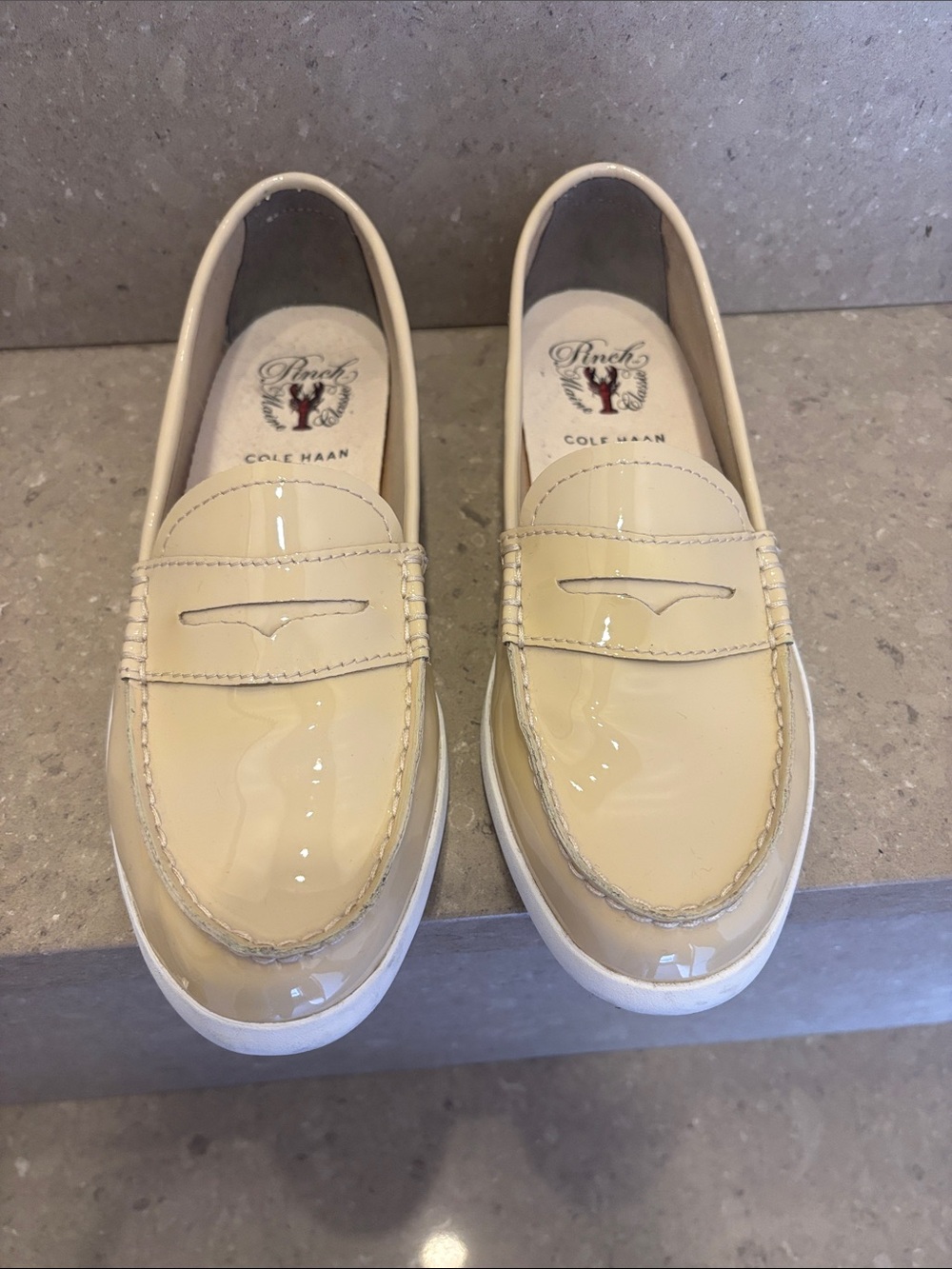 Cole Haan Women's Light Cream Penny Loafers